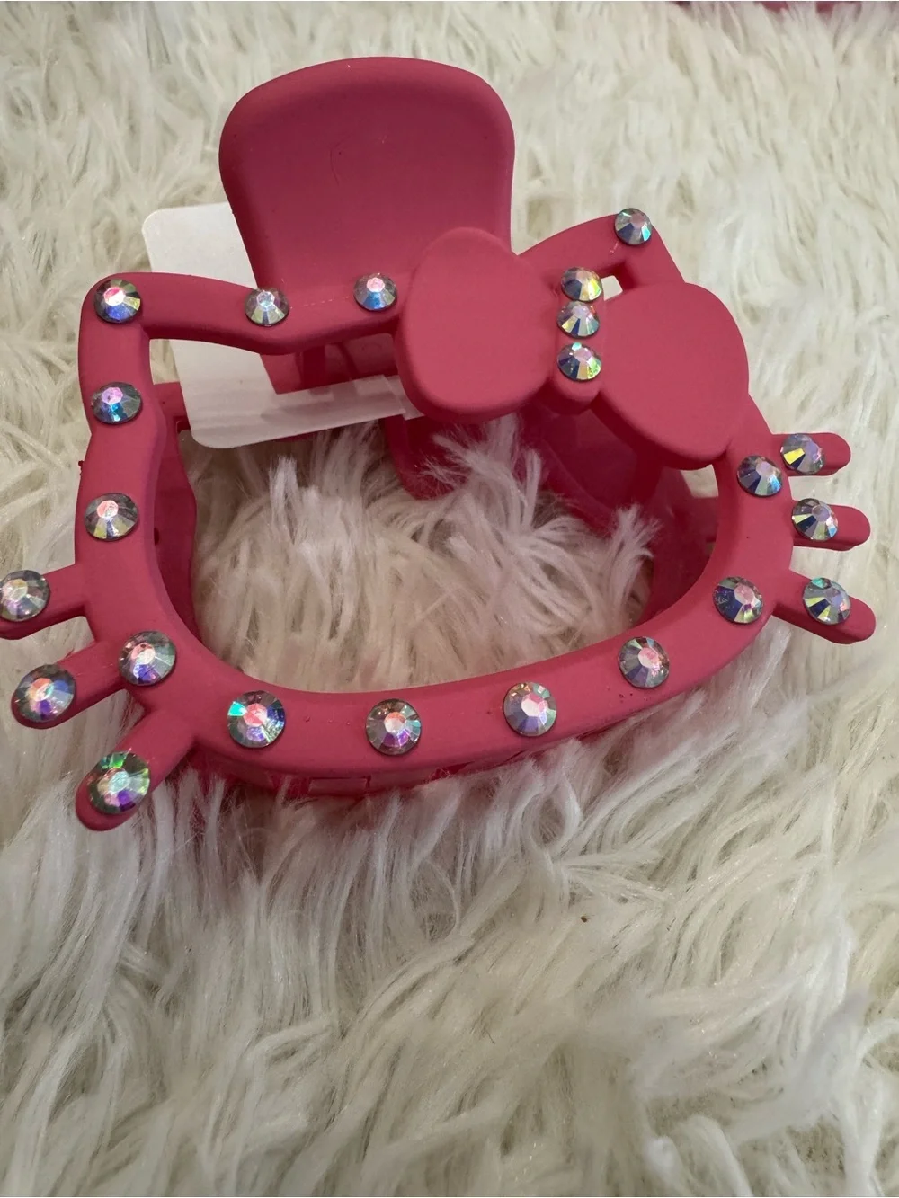 Pink hello kitty Rhinestone  Hair Clip claw
